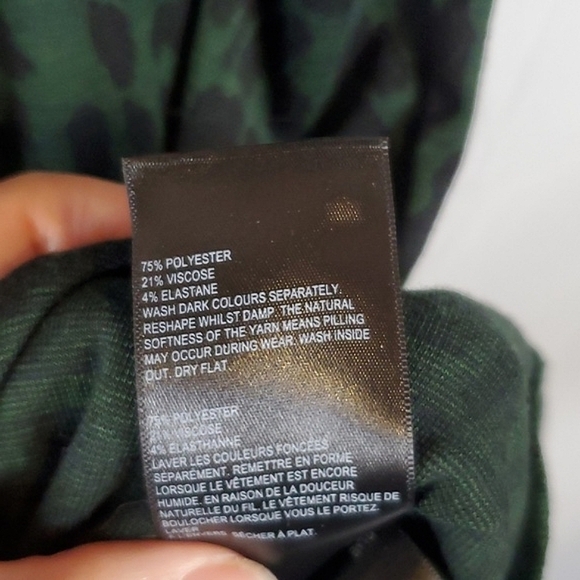 Whistles Animal Jersey Dress Green‎ Leopard Print - Picture 7 of 10